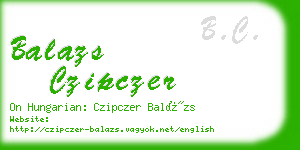 balazs czipczer business card